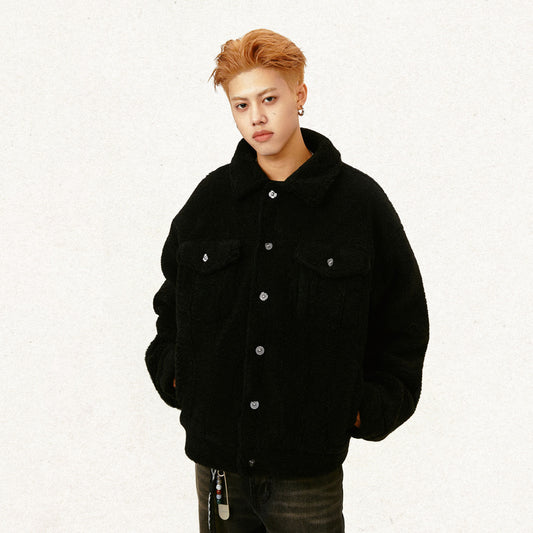 Lamb Wool Thickened Coat For Men And Women