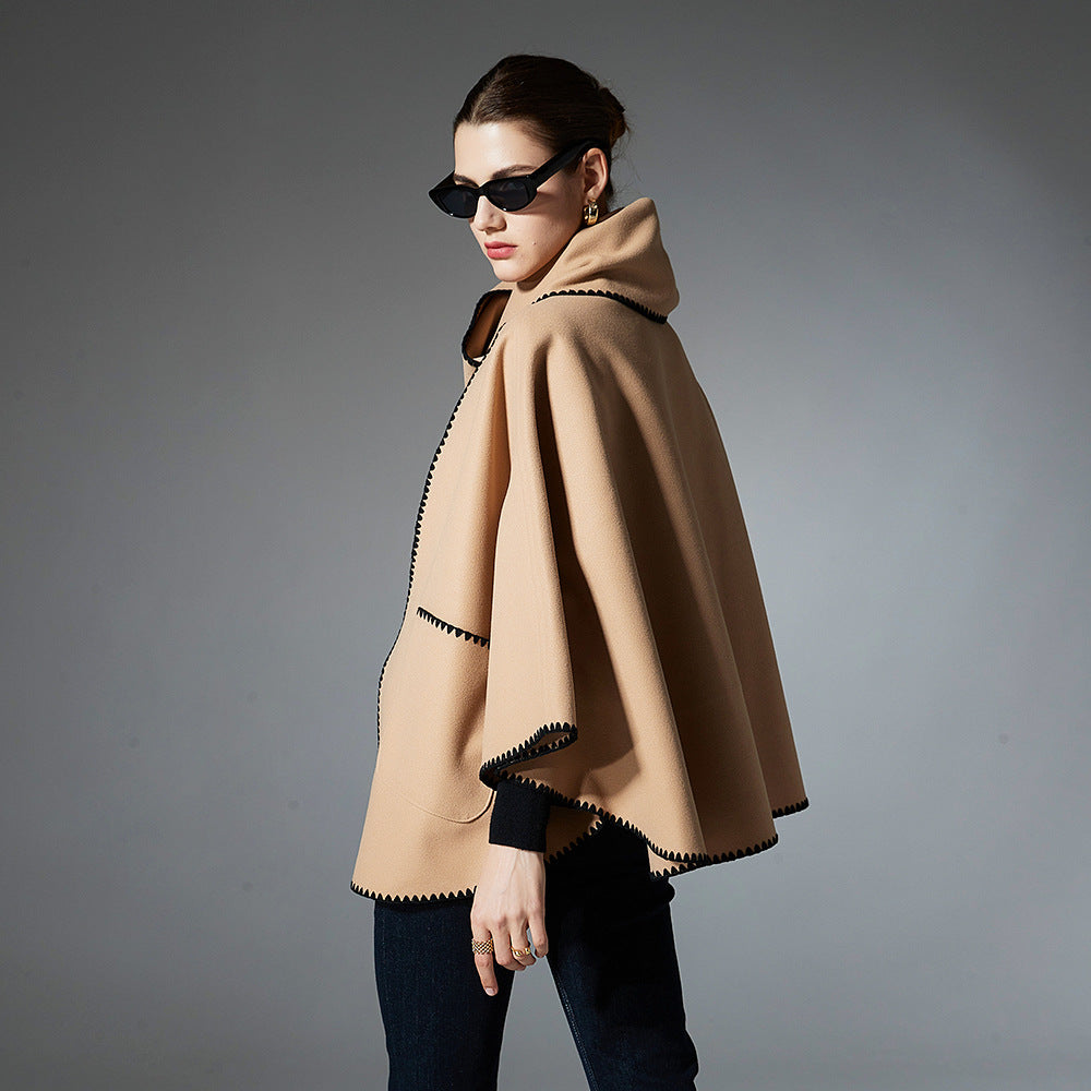 High-end Autumn And Winter Camel Pocket Shawl Scarf