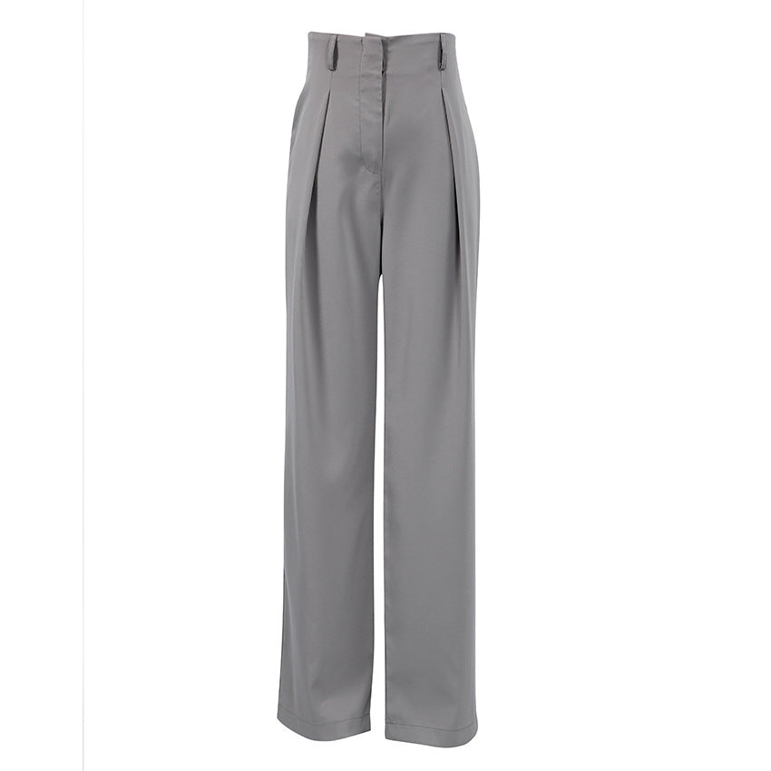 High Waist Drape Wide-leg Pants Women's Casual Loose