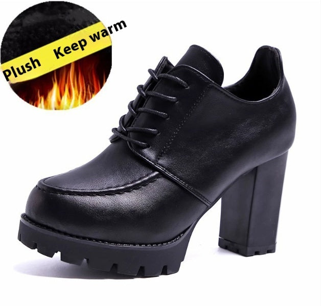 Kvinders platformsandal med tyk hæl og høj hæl