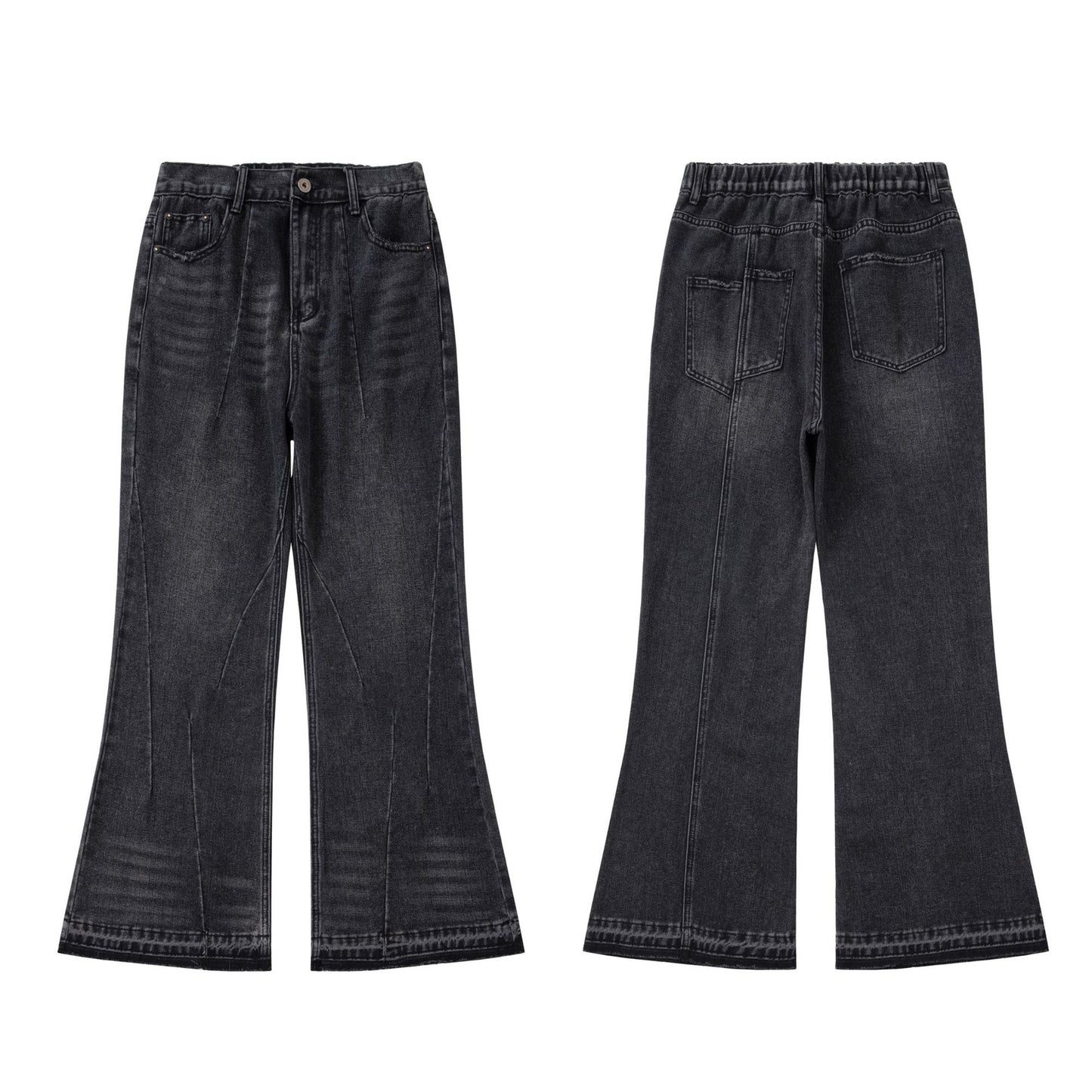 Men's And Women's Same Maychao Straight Washed And Worn Denim Trousers