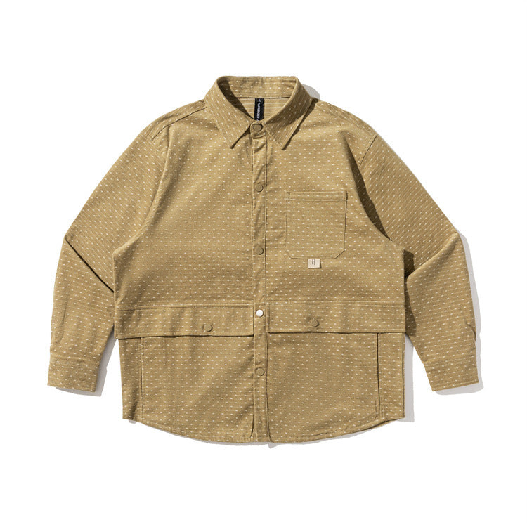 Vintage Shirt Men's Long-sleeved Shirt Casual Loose Coat