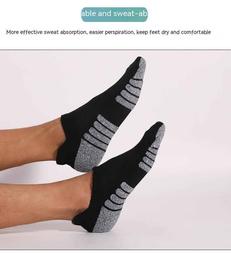 Thick Towel Bottom Socks For Running Non-slip Anti-sweat Breathable