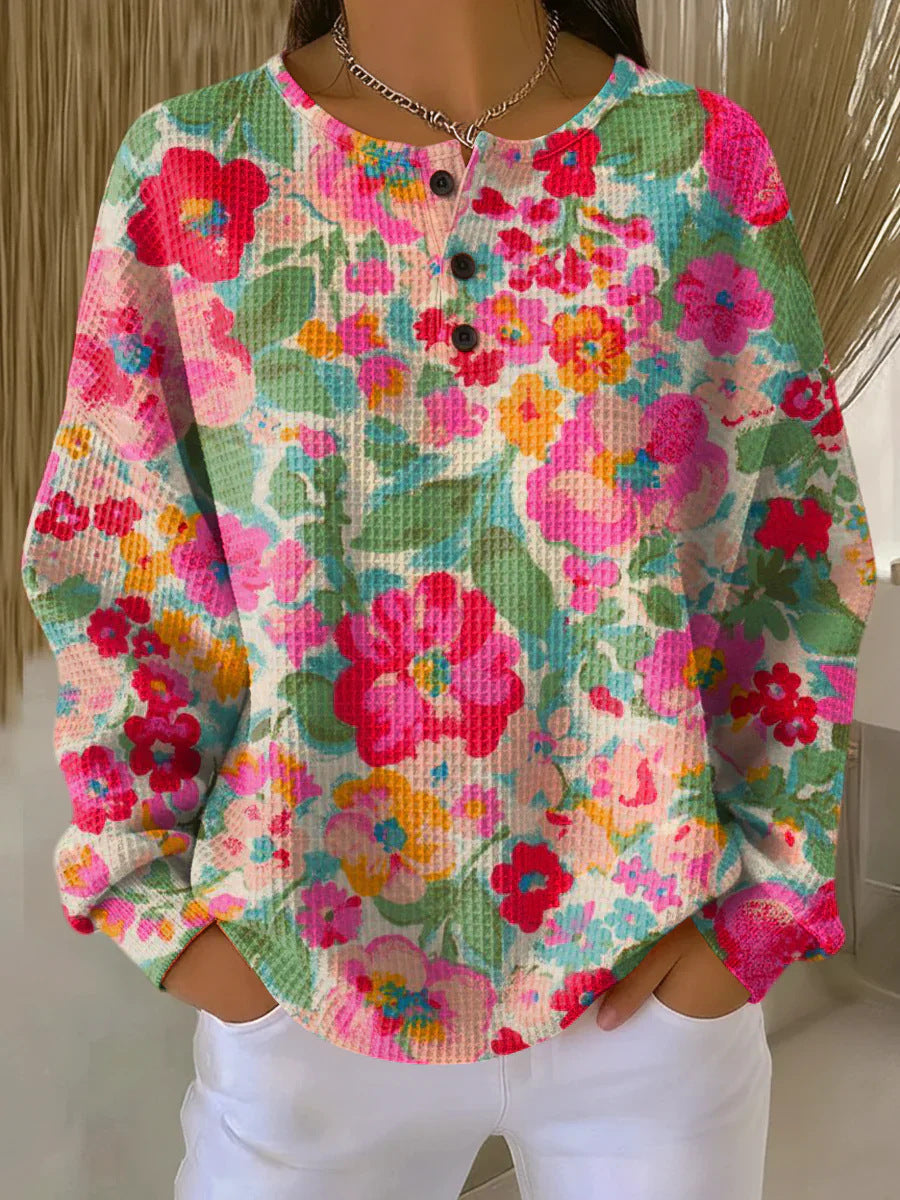Dame Retro Afslappet Sweatshirt