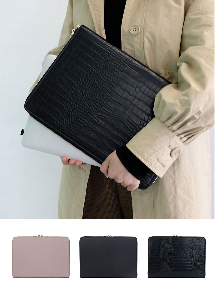 PU Leather Liner Portable Anti-fall Protective Case Clutch