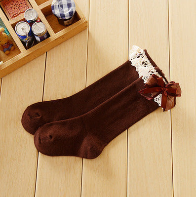 Winter Korean Lace Bow Princess Socks