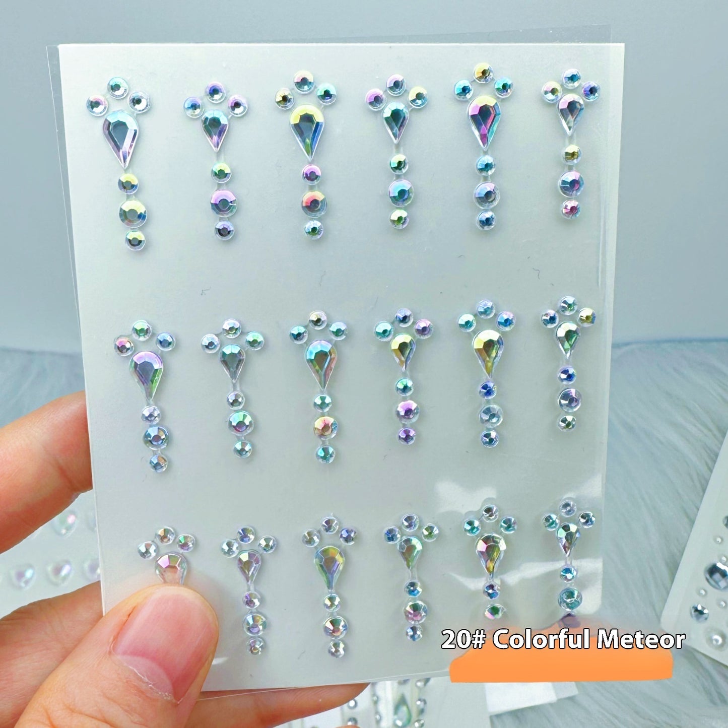 Comes With Sticky Pearl Stick-on Crystals Transparent Photo Shoot
