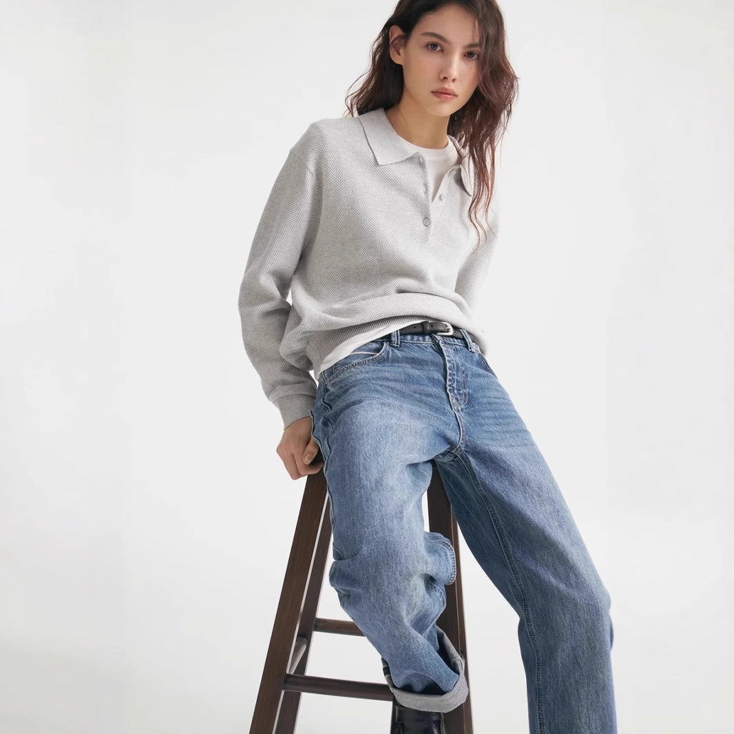 Womens Solid Color Turtleneck Sweater Pullover Knit Top