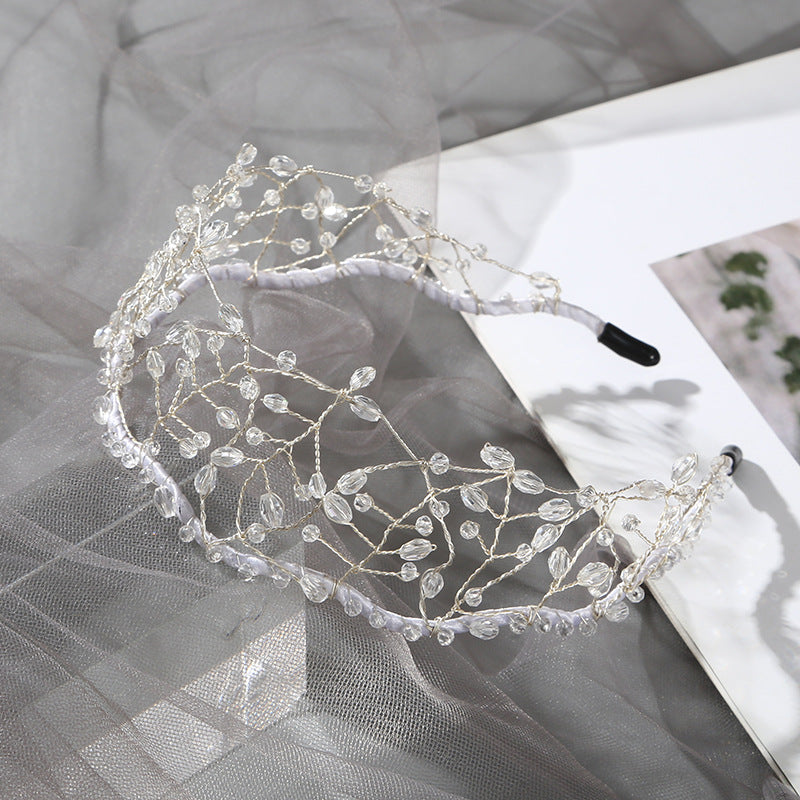 Handmade Pearl Crystal Hair Band Korean Version