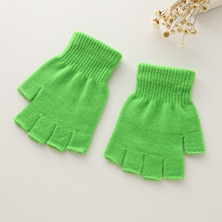 Solid Color Magic Gloves Warm Dew Finger Plush