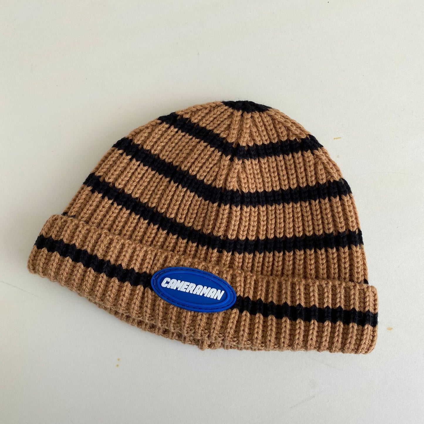 Women's Retro Fashion Versatile Striped Knit Hat