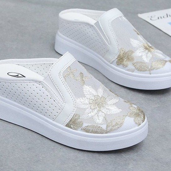 Lazy Slippers Platform Muffin And Mesh Top