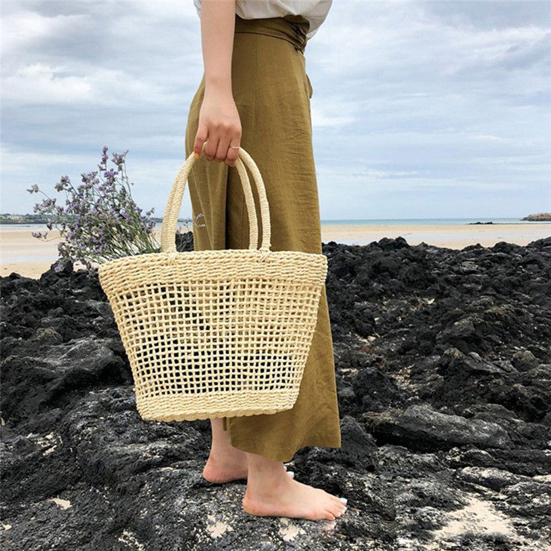 Fashion Simple Casual Hollow Straw Bag