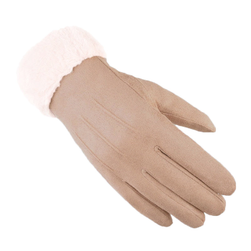 Warm Gloves With Plush Thick Hair