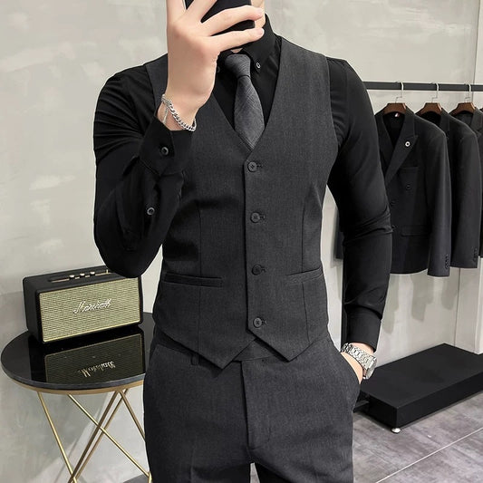 Suit Vest Suit Men's Business Casual Large Size Work Clothes