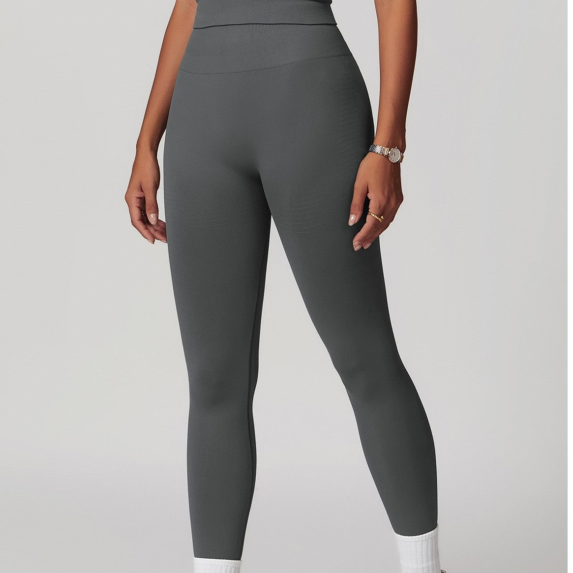 Stand-up Collar Zip-up Long-sleeve Yoga Jacket Workout Set