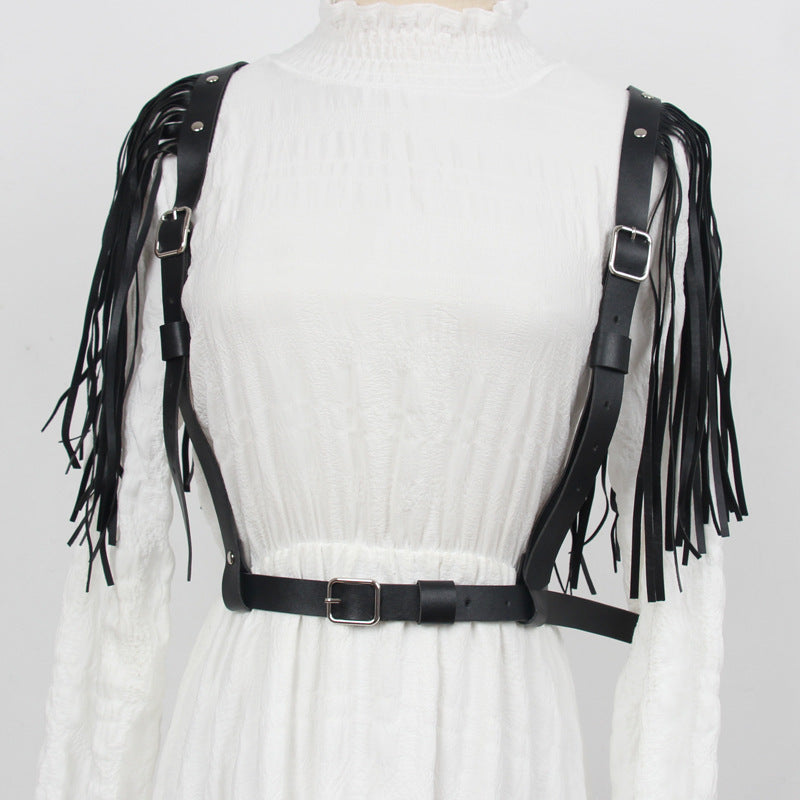 Punk Tassel Strap Belt Women