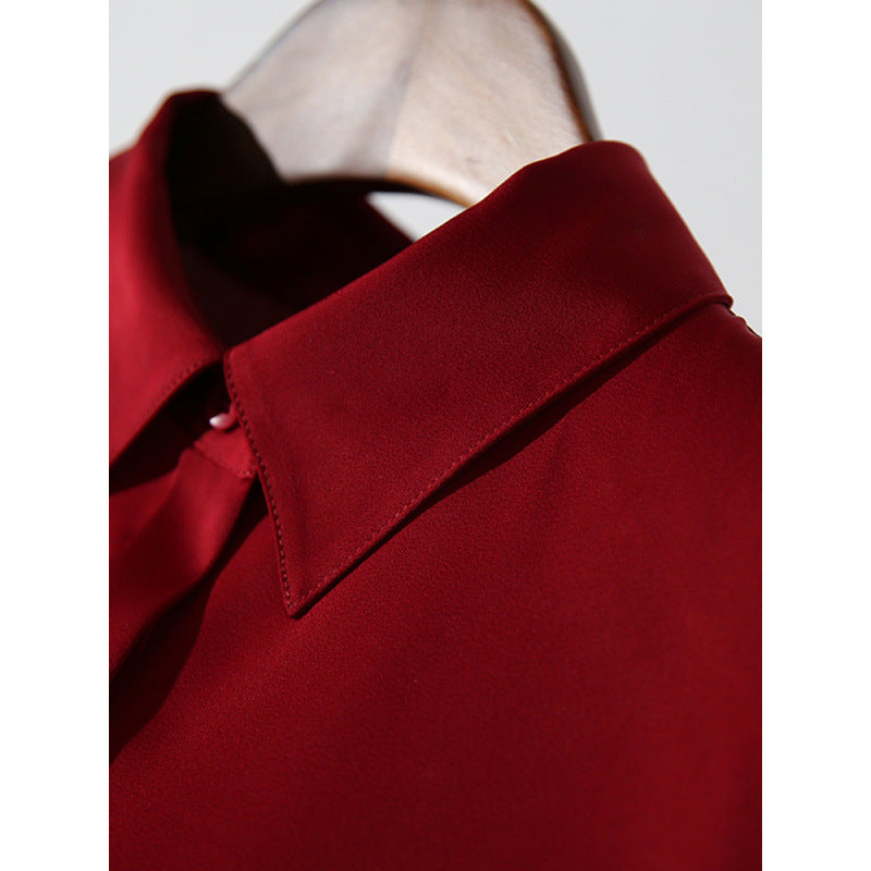 Satin Women's Long-sleeved Professional Anti-wrinkle Shirt