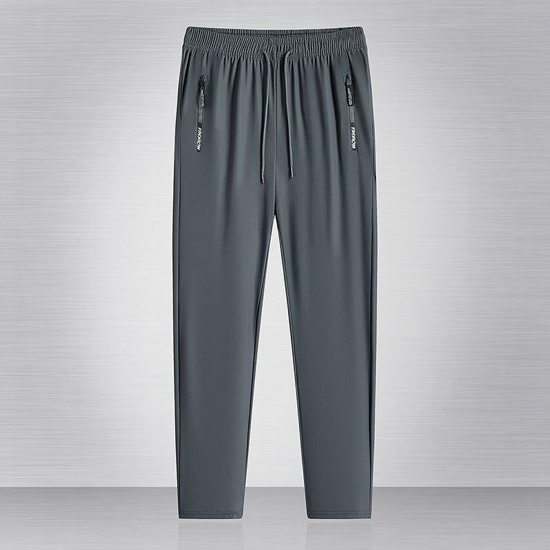 Men's Summer Thin Ice Silk Quick-drying Running Casual Pants Loose