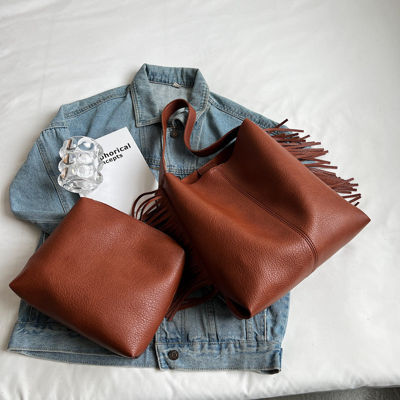 Women's Vintage Large Capacity Tote Shoulder Bag