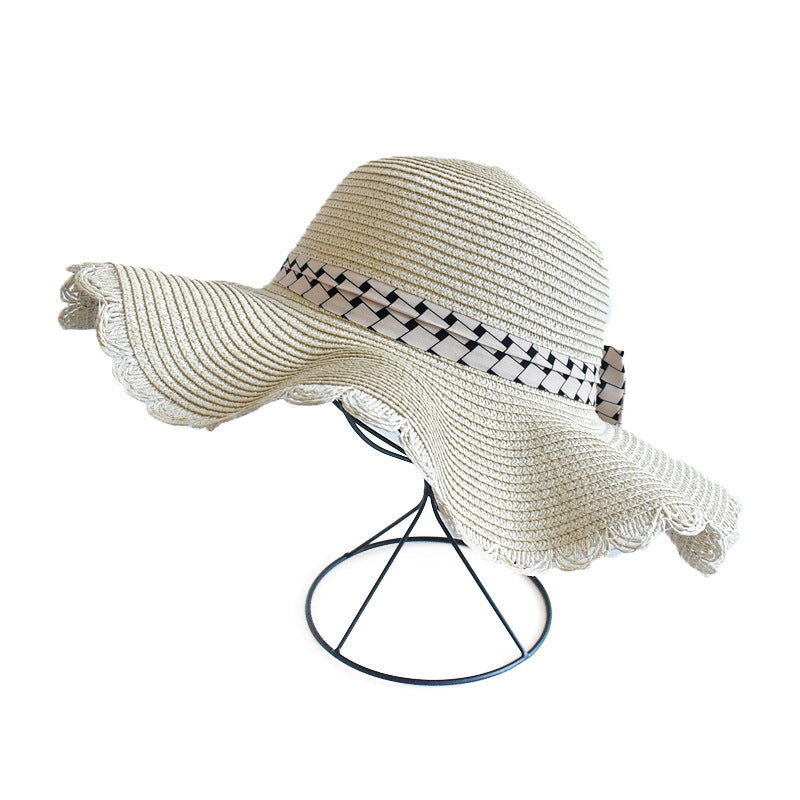 Sunscreen Lotus Leaf Beach Sun Hat Big Brim Straw Hat