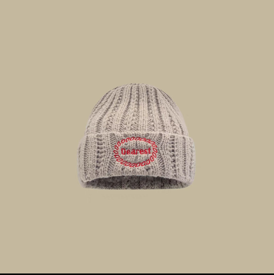 Women's Korean Letter Embroidery Wool Hat