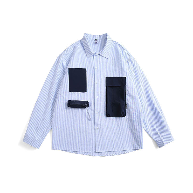 Japanese Trend Casual Pocket Cargo Shirt