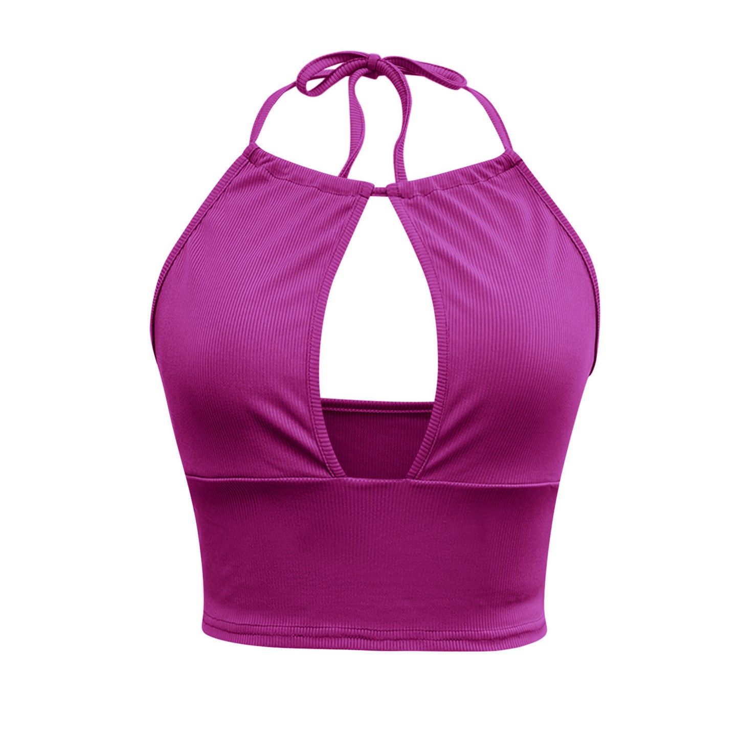 Classic Vacation Style Swimsuit Halter Spaghetti Straps Tube Top Padded