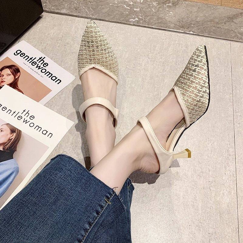 Large Size Sandals Fashionable Temperament Stiletto Pointed Toe