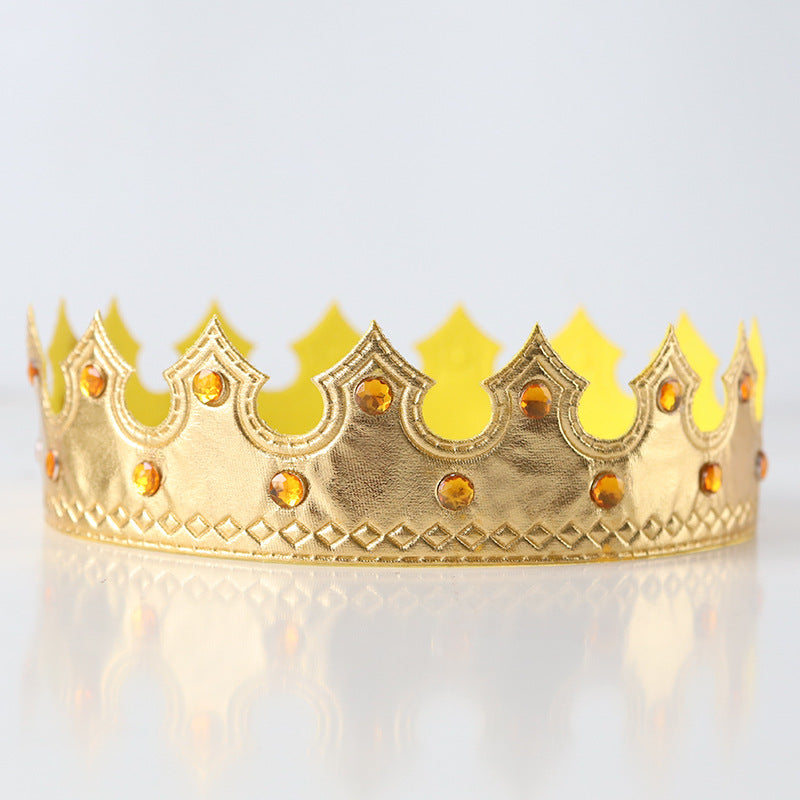 Children Birthday Arrangement Props Golden Cloth Crown