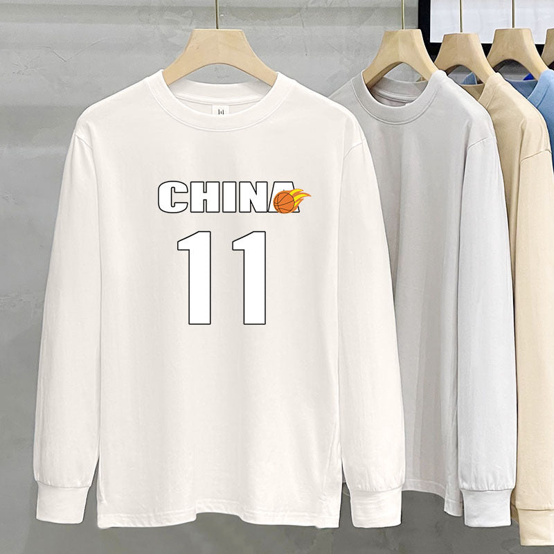 230g Heavy Cotton Long-sleeved T-shirt For Women