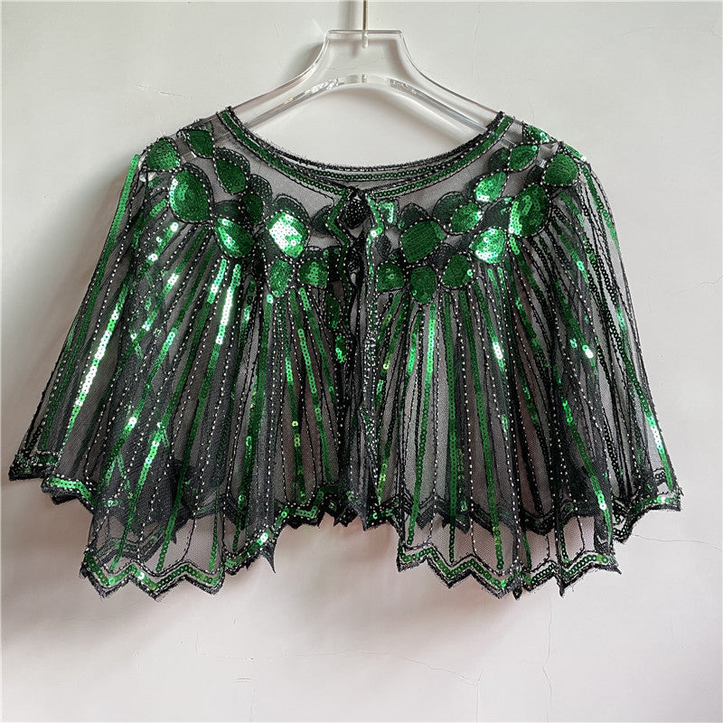 Shawl Outer Match Short And Thin Sequined Dress