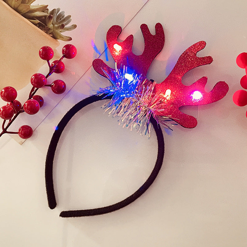 Christmas Antlers Hairband Decoration Plush