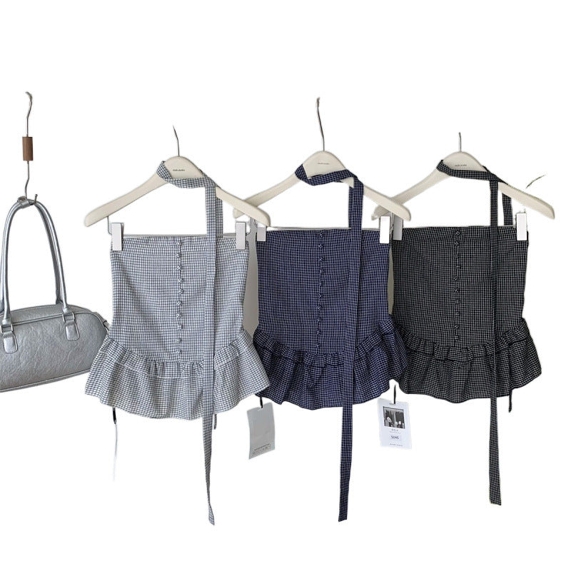 Plaid Camisole Women's Tube Top