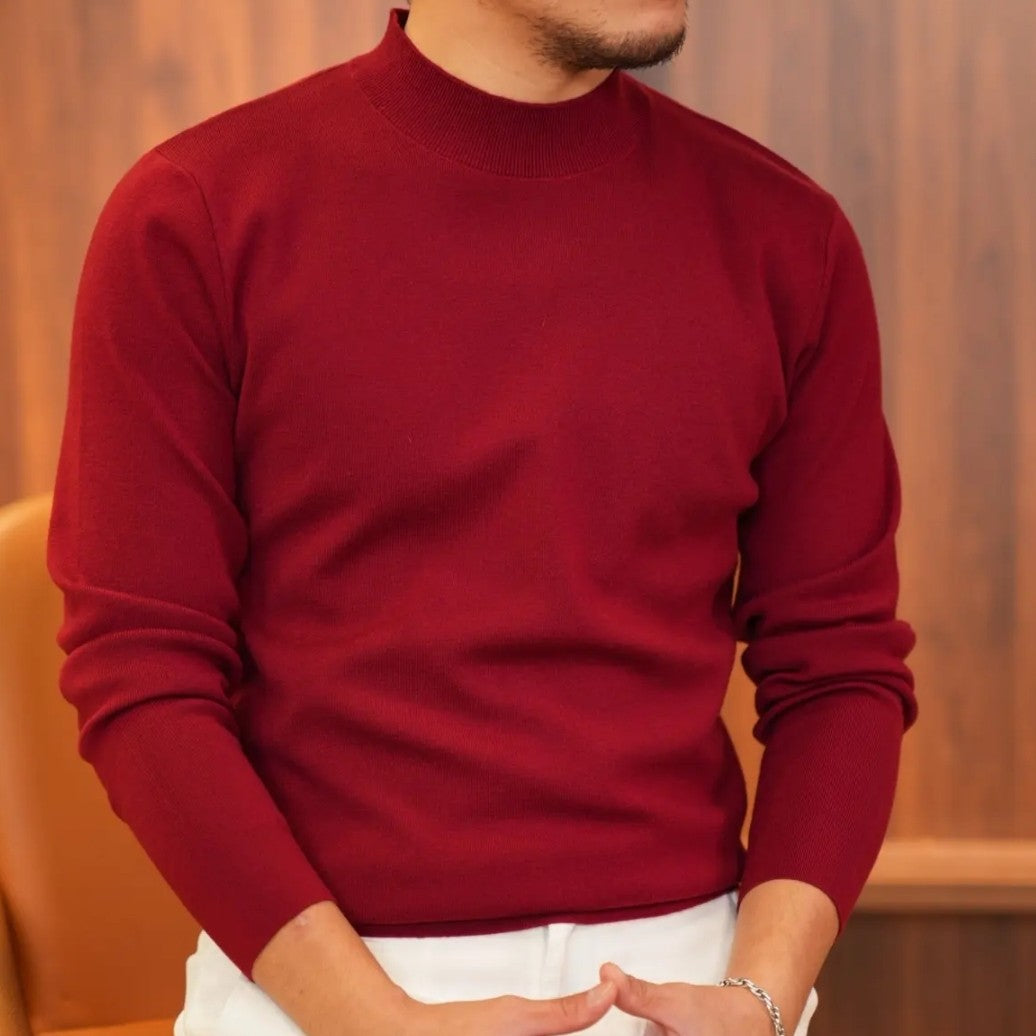 Round Neck Knitted Sweater With High Quality