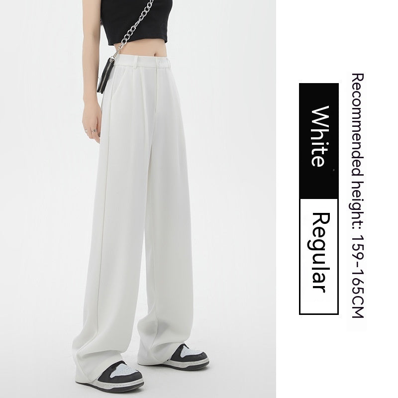 Women's Fashion Simple High Waist Loose Drooping Slimming And Straight Casual Suit Pants