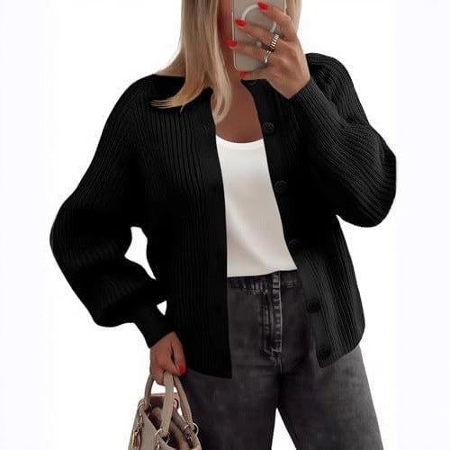 Round Neck Buckle Autumn Fashion Clothing Sweater