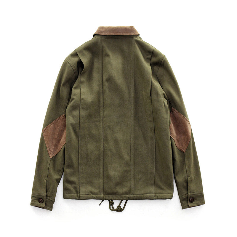 Corduroy Retro Military Style Multi-pocket Tooling Jacket