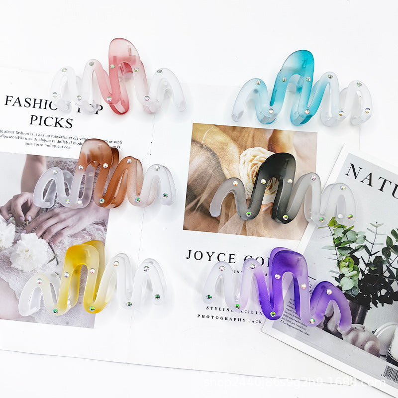 Gradient Color Wave Grip Hair Clip