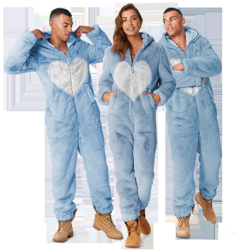 Solid Color Love Printed Casual Home Wear