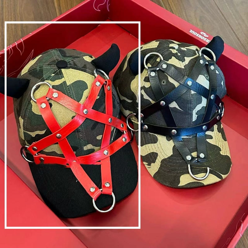 Duck Tongue Personality Original Camouflage Five-pointed Star Hat