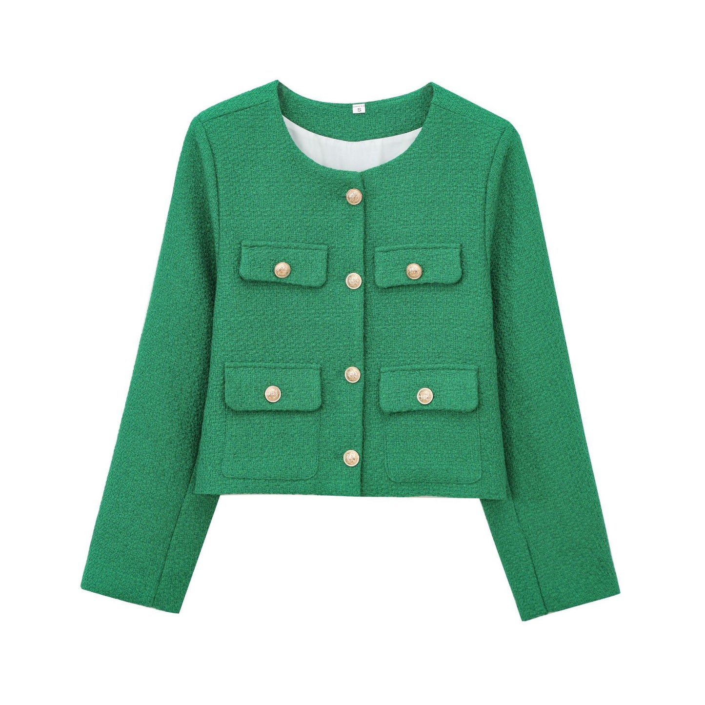 Fashion Casual All-match Flip Trim Short Coat