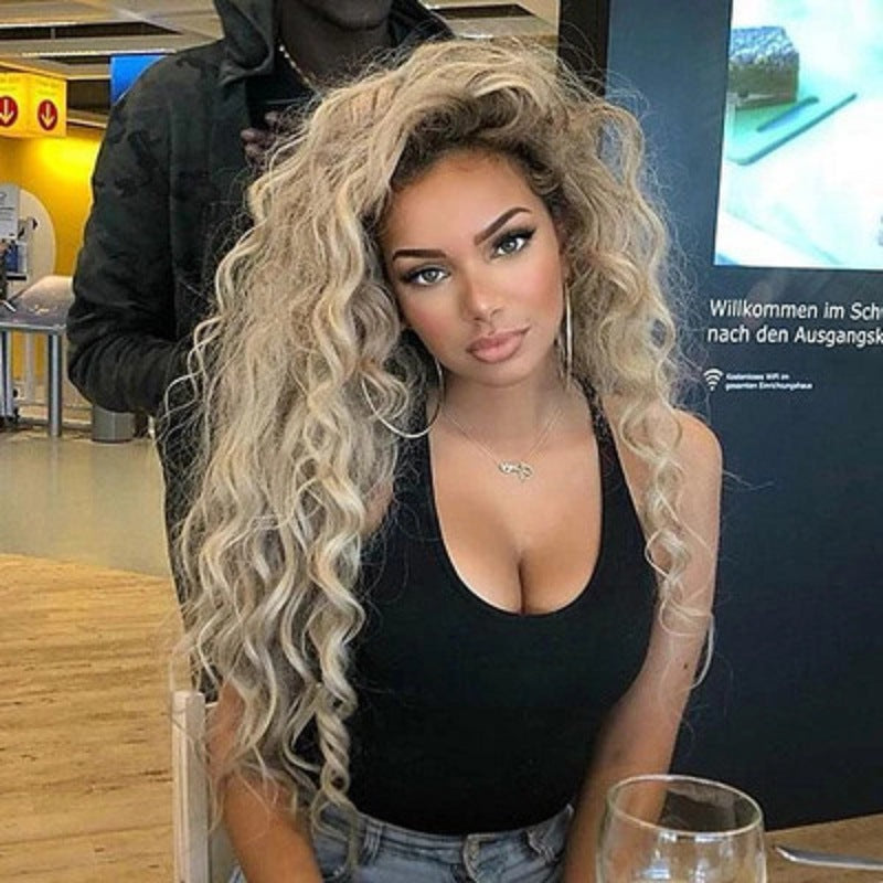European And American Long-roll Chemical Fiber Wig Headgear Lace Elastic Mesh