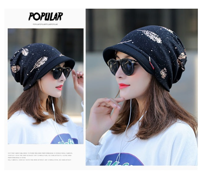 Peaked Warm Fashion Cap Multi-functional Outdoor Cold-proof Hat