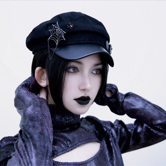 Handmade Spider Chain Warm Wool Newspaper Hat