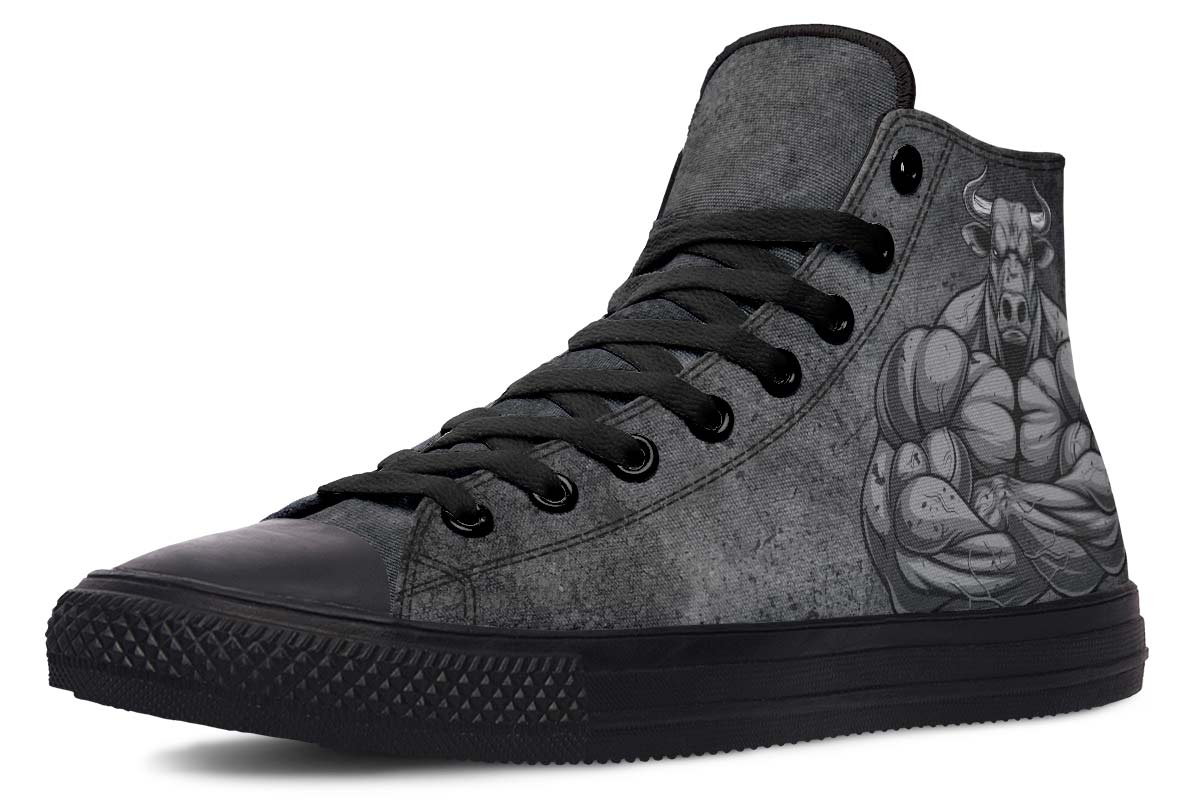 Men's And Women's Fashion Color Printing High-top Canvas Shoes