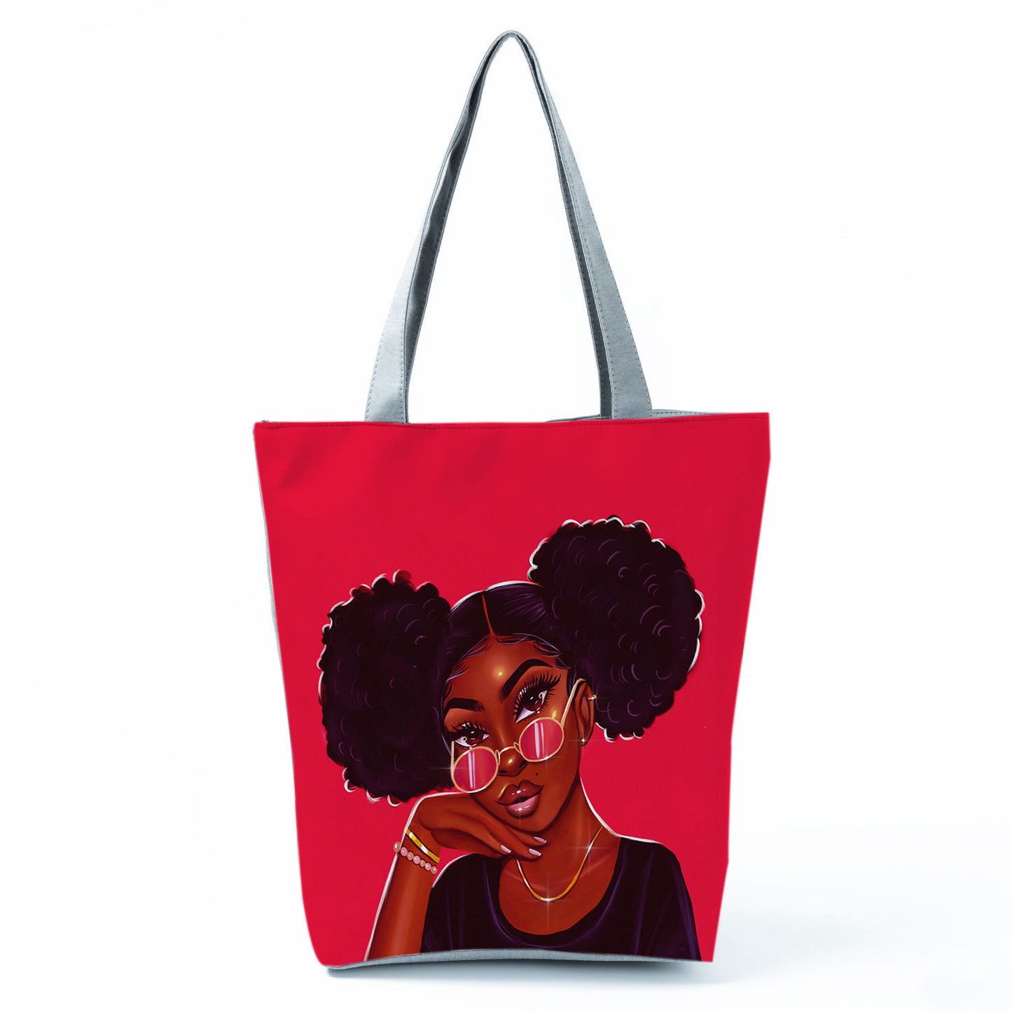 Girls Print Portable Lazy Lightweight Shopping Bag