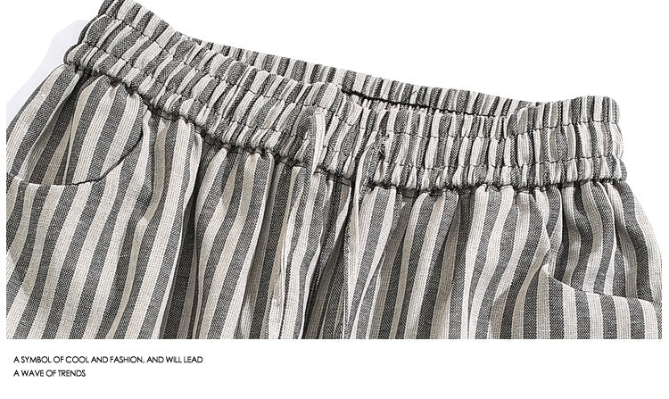 Striped Casual Retro Comfort Straight-leg Pants