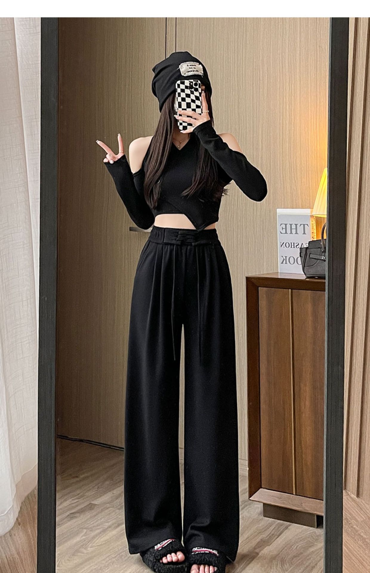 Women's High Waist Drape Slim Casual Pants