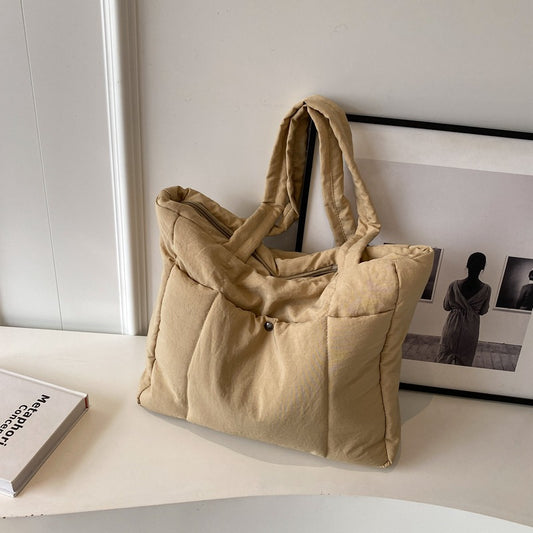Korean Autumn And Winter Large Capacity Down Single-shoulder Bag